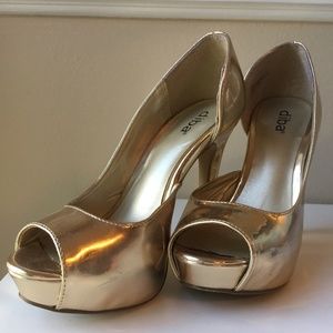Gold High Heels